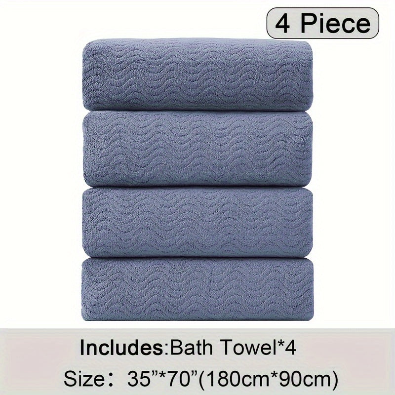 Oversized Bath Towels Set Ultra Soft Thick Fluffy Towel Highly Absorbent Quick Dry Bathroom Towel For Bathroom Hotel Home Essentials Microfiber Bath Towel Set Perfect Bathroom Supplies