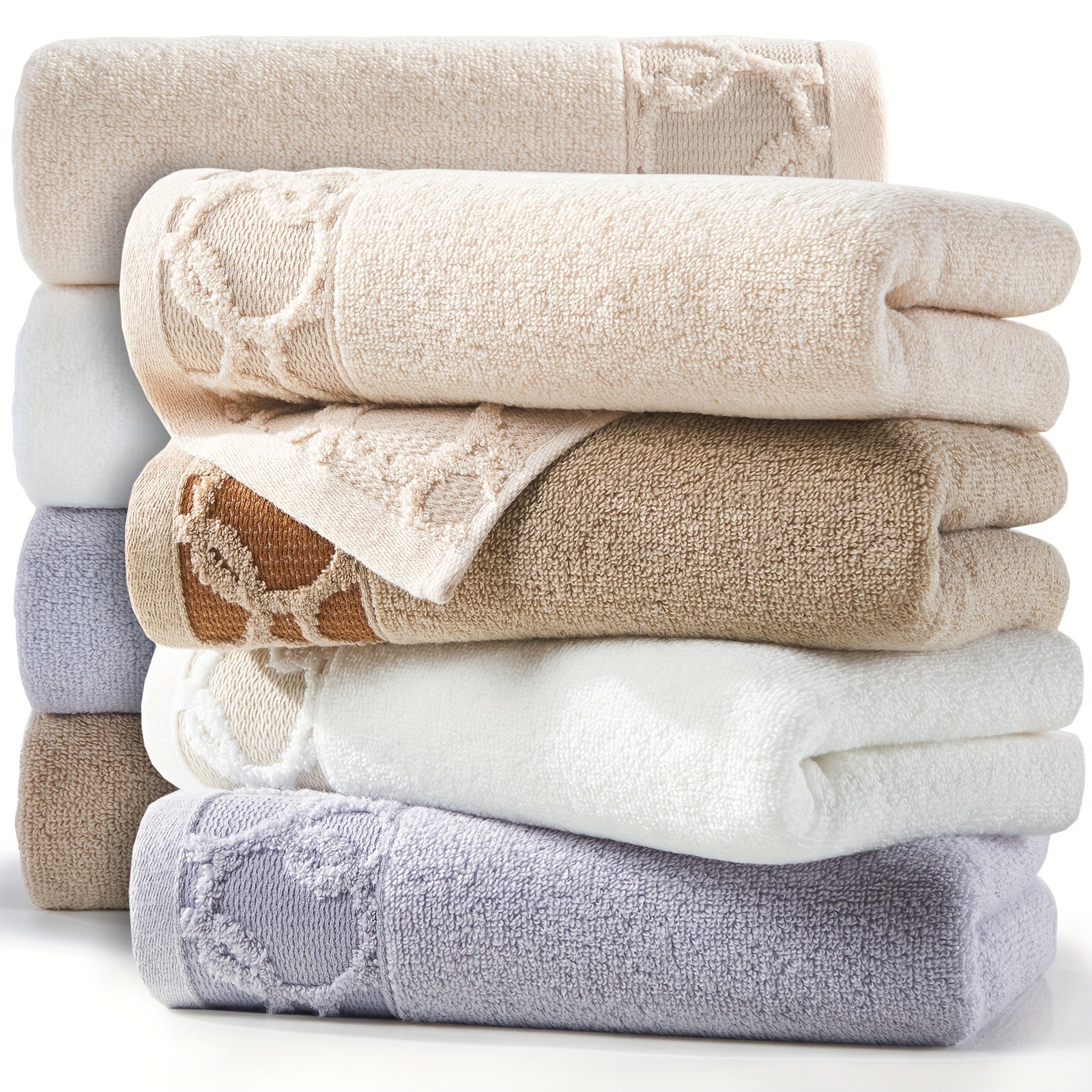 8pcs Cotton Hand Towel Set, Soft Highly, Absorbent for Bathroom Hotel Spa Gym Beauty 13 in* 29in