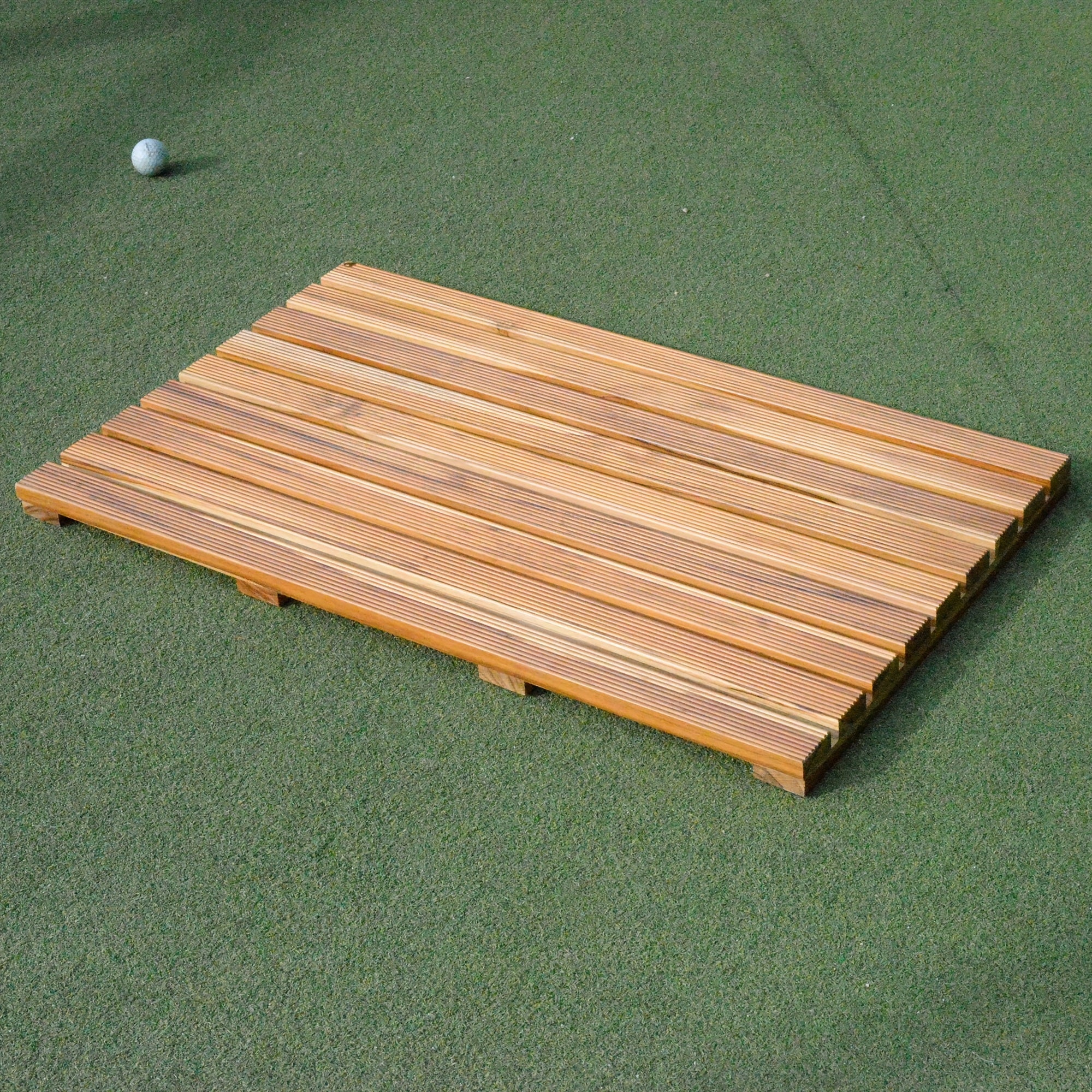 1pc Teak Wood Bath Mat Non-Slip Bathroom Wooden Floor Mat Square Large for Spa Home Or Outdoor