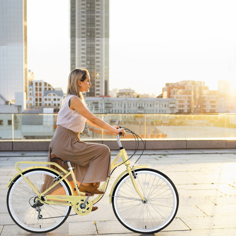 7 Speed, Steel Frame, Multiple Colors 24 Inch Ladies