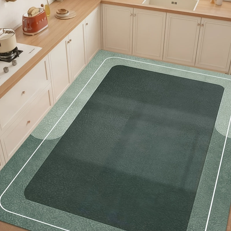 1pc Absorbent Quick-drying Anti-slip Diatom Mud Mud Carpet, Durable PVC Leather Mat for Easy Care, So That You Have A Comfortable And Clean Environment In The Balcony, Bedroom, Kitchen