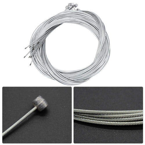 5pcs MTB Bicycle Brake Cable Set, Lead Core Inner Wire, Durable Silvery Bicycle Speed Line, with Fixed Gear Shifter for MTB and Road Bikes, The Cables Are Sturdy And Smooth for a Seamless Operation.