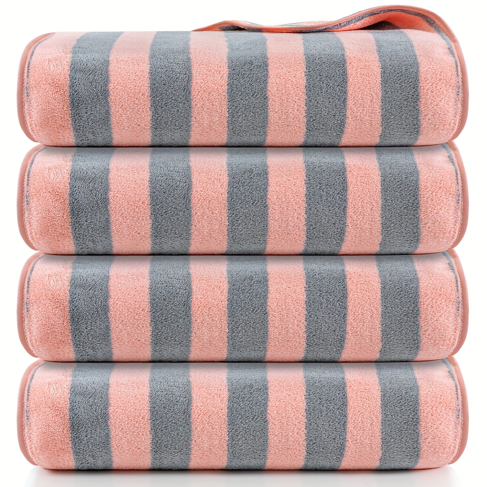 4Pcs Oversized Bath Towels Set - Extra Large Microfiber Bath Sheet Soft Super Absorbent Quick Dry Plus Size Shower Towels - For Family & Hotel Use - Perfect Gift for Housewarming & Spa Lovers