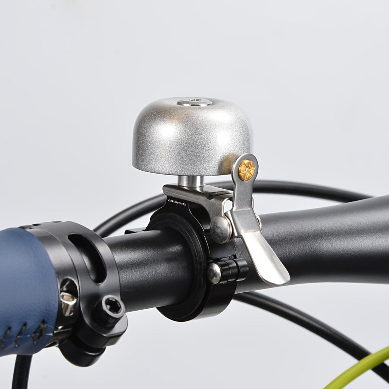 ZOYOSPORTS Vintage-Style Anti-Theft Bicycle Bell - Adjustable Aluminum Alloy Thumb Bell with Secure Mounting Bracket, Black Cycling Safety Device for Mountain Bikes, Bike Accessories, Durable Metal Construction