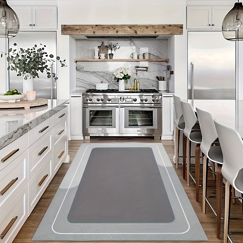 1pc Absorbent Quick-drying Anti-slip Diatom Mud Mud Carpet, Durable PVC Leather Mat for Easy Care, So That You Have A Comfortable And Clean Environment In The Balcony, Bedroom, Kitchen