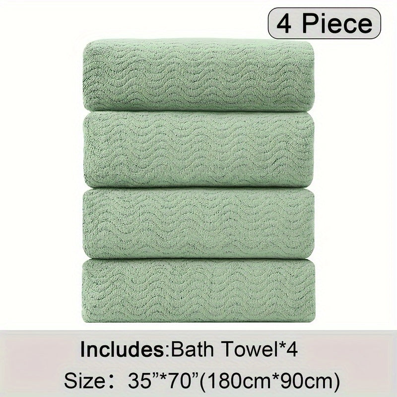 Oversized Bath Towels Set Ultra Soft Thick Fluffy Towel Highly Absorbent Quick Dry Bathroom Towel For Bathroom Hotel Home Essentials Microfiber Bath Towel Set Perfect Bathroom Supplies