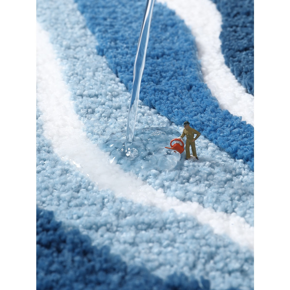 2PC Bathroom Floor Mats Set,Soft Absorbent Bathroom Rug Floor Mats, Non-Slip Bathtub Mat, Summer Beach Design, Machine Washable,Room Decor,For Sinks,Showers,Bathroom Accessories