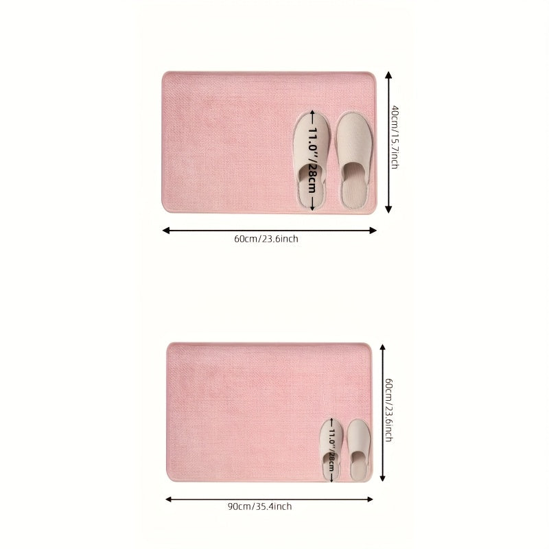 1pc, Anti-slip Absorbent Bath Mat, Bathroom Carpet, Quick-drying Anti-slip Floor Mat, Machine Washable Fade-resistant Comfortable Carpet, Suitable for Shower Room, Bathroom, Bathtub, Hotel Bathroom, Room Decoration, Home Decoration, Father's Day Gift