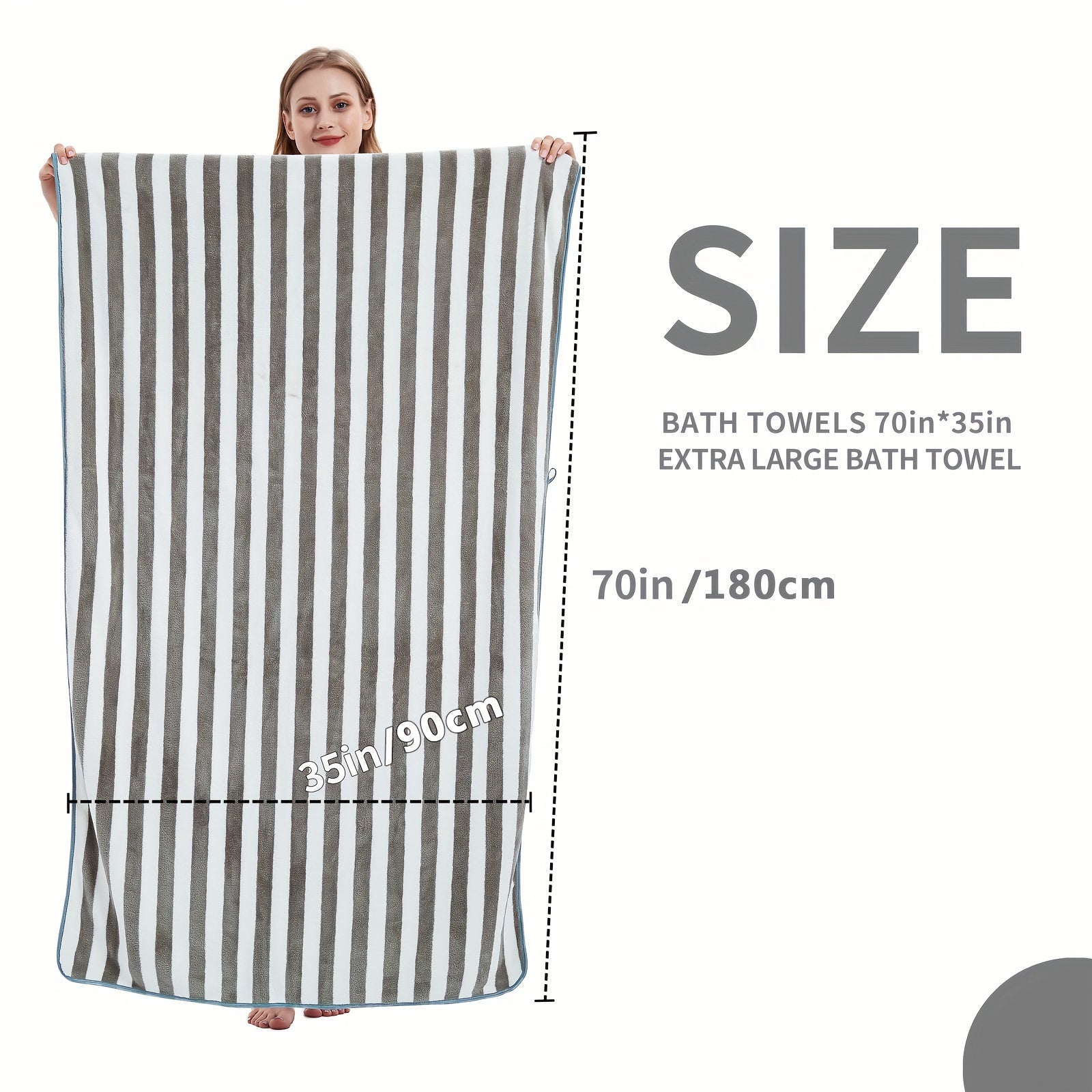 4Pcs Oversized Bath Towels Set - Extra Large Microfiber Bath Sheet Soft Super Absorbent Quick Dry Plus Size Shower Towels - For Family & Hotel Use - Perfect Gift for Housewarming & Spa Lovers