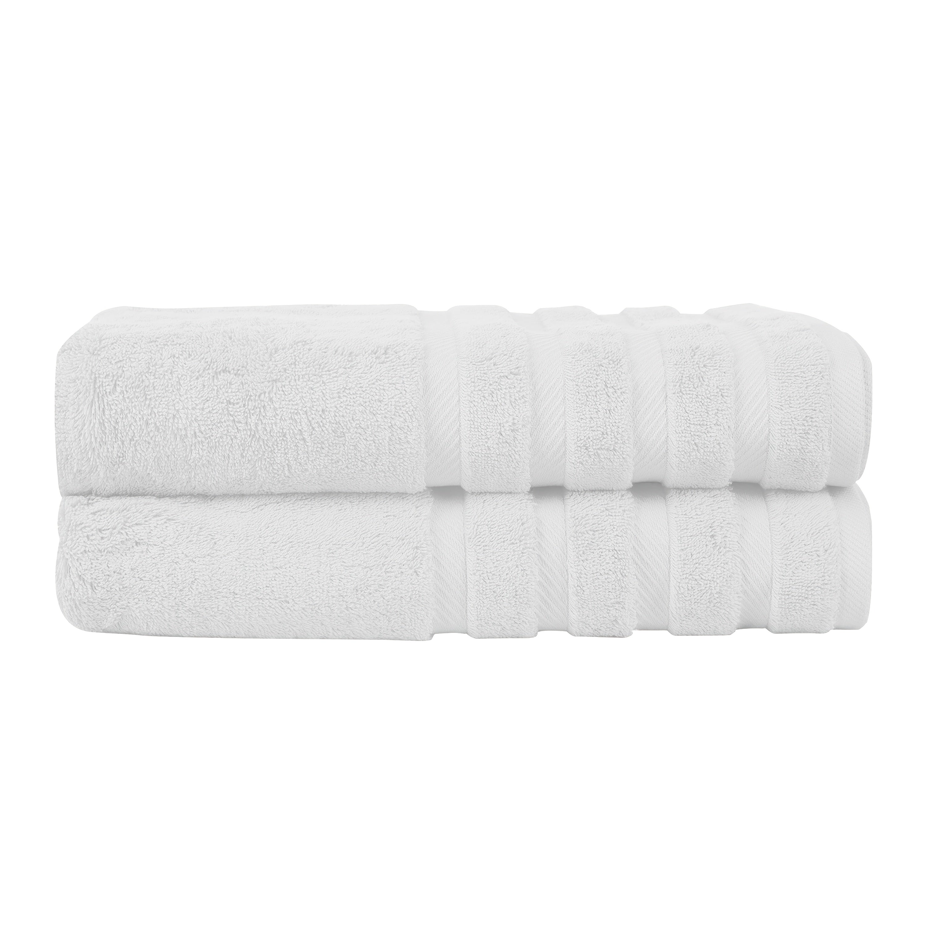 100% Cotton Premium Bath Sheets – 650 GSM (39x79 Inches) Highly Absorbent And Quick Dry Extra Large Luxury Bath Towels – Super Soft Towels For Bathroom, Hotel, White Pack Of 1