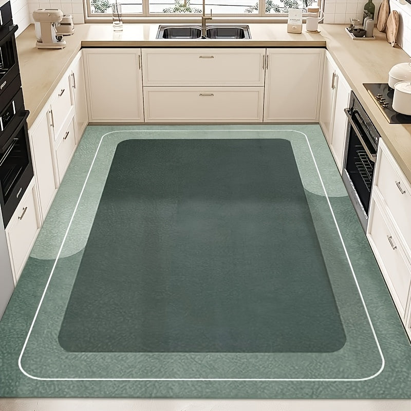1pc Absorbent Quick-drying Anti-slip Diatom Mud Mud Carpet, Durable PVC Leather Mat for Easy Care, So That You Have A Comfortable And Clean Environment In The Balcony, Bedroom, Kitchen