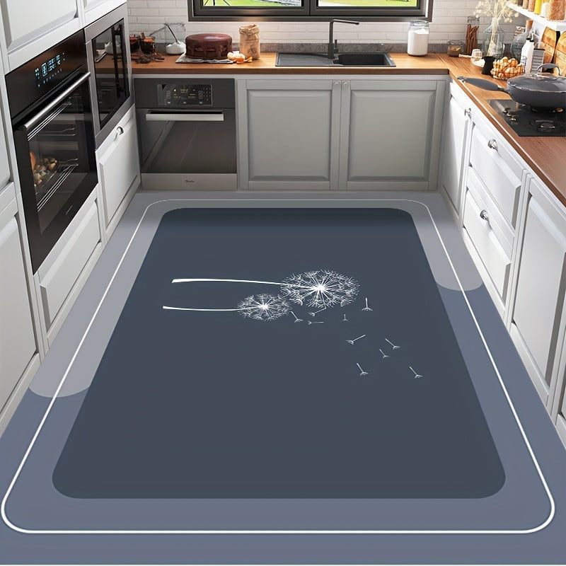 1pc Absorbent Quick-drying Anti-slip Diatom Mud Mud Carpet, Durable PVC Leather Mat for Easy Care, So That You Have A Comfortable And Clean Environment In The Balcony, Bedroom, Kitchen