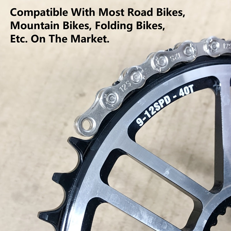 Chain for Bicycles, Suitable for 12-Speed, 126 Links, Compatible with Mountain and Road Bikes, Supports Up to 36 Speed Gears, Smooth Shifting Bicycle Transmission Parts