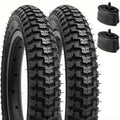 YUNSCM 2pcs 12.5 Bike Tires 12 x 2 57203 and 12.5 Bike Tubes Heavy Duty Schrader Valve Compatible with 12.5 x 2.25 12 1 2 x 2 1 4 Bike Bicycle Tires and Tubes (Y558)