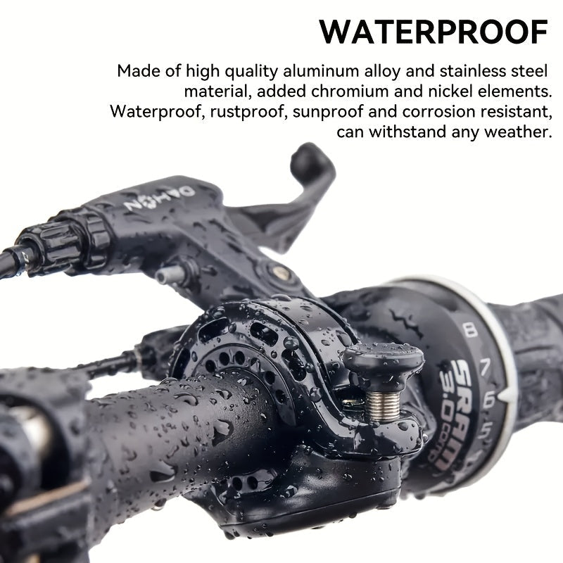 Mountain bike aluminum alloy bell, hidden Airtag bracket bell, thumb bell riding equipment compatible with 22.2-31.8mm handlebars